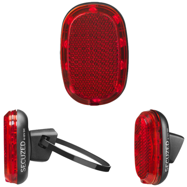 Busch & Müller Rücklicht E-Bike, SECUZED, DC 6-15V, Schutzblech/Sattelstütze/Streben Montage, 333ALDC, he8