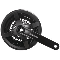 Shimano Kettenradgarnitur FC-TY301 4-kant 150 mm 42x34x24 Hosenschutz schwarz Bo