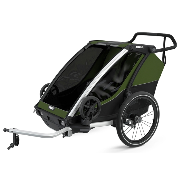 Thule Anhänger CHA CAB 2 Green Alu/Cypress Green (Bike+Stroll)