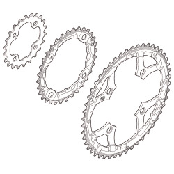 Shimano Kettenblatt DEORE FC-M590 44 Zähne für Hosenschutz