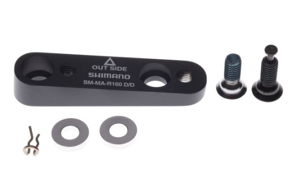 Shimano Adapter SM-MAR160 Flatmount 140 mm>160mm mit Schrauben/Draht hinten Box