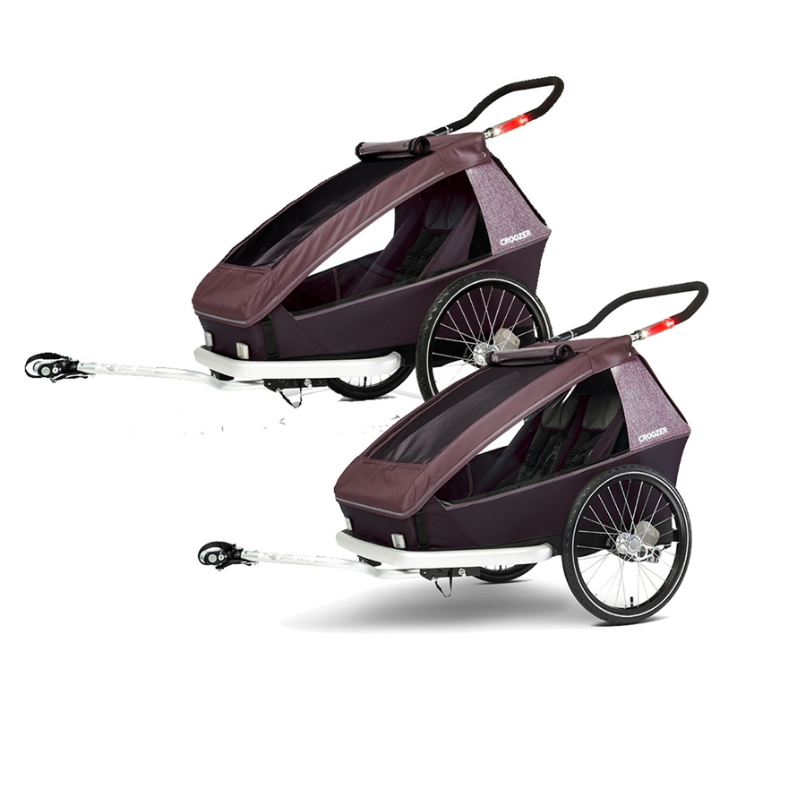Croozer Anhänger Vaaya 2 2in1 Red 2in1 (Bike+Buggy) / Blossom red