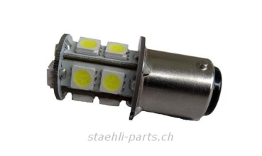 Birne LED 6V/12V 15W BAX15d Mofa